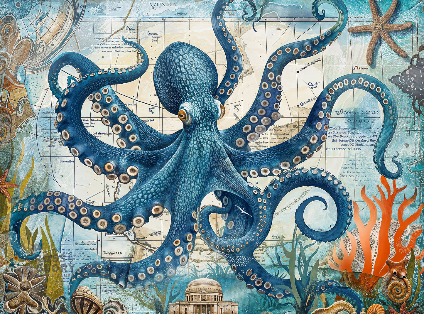Neptune's Navigator: The Octopus Voyage - 1000 Piece Jigsaw Puzzle