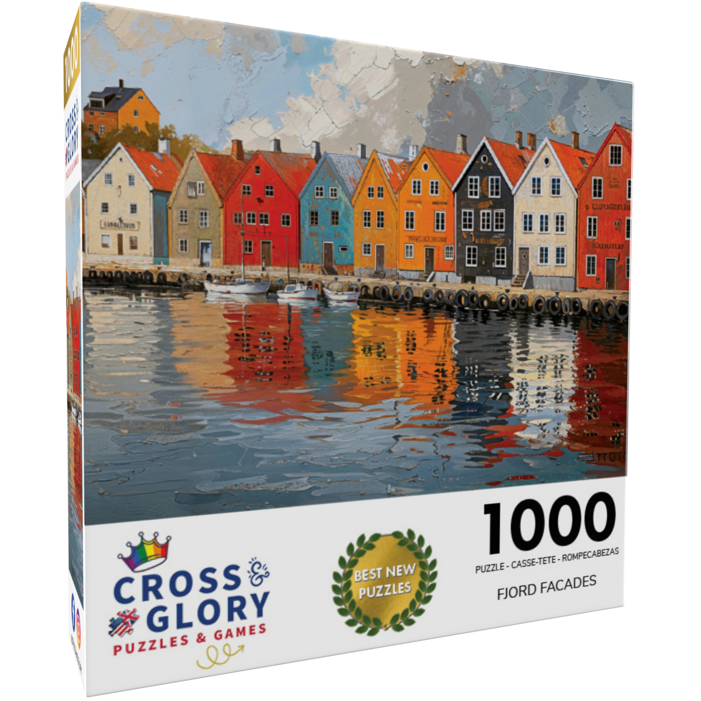 Fjord Facades: Norway's Water's Edge - 1000 Piece Jigsaw Puzzle