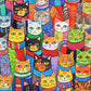 Cat Puzzle – Cozy Cats & Colorful Scarves – 1000 Piece Jigsaw Puzzle