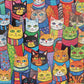 Cat Puzzle – Cozy Cats & Colorful Scarves – 1000 Piece Jigsaw Puzzle