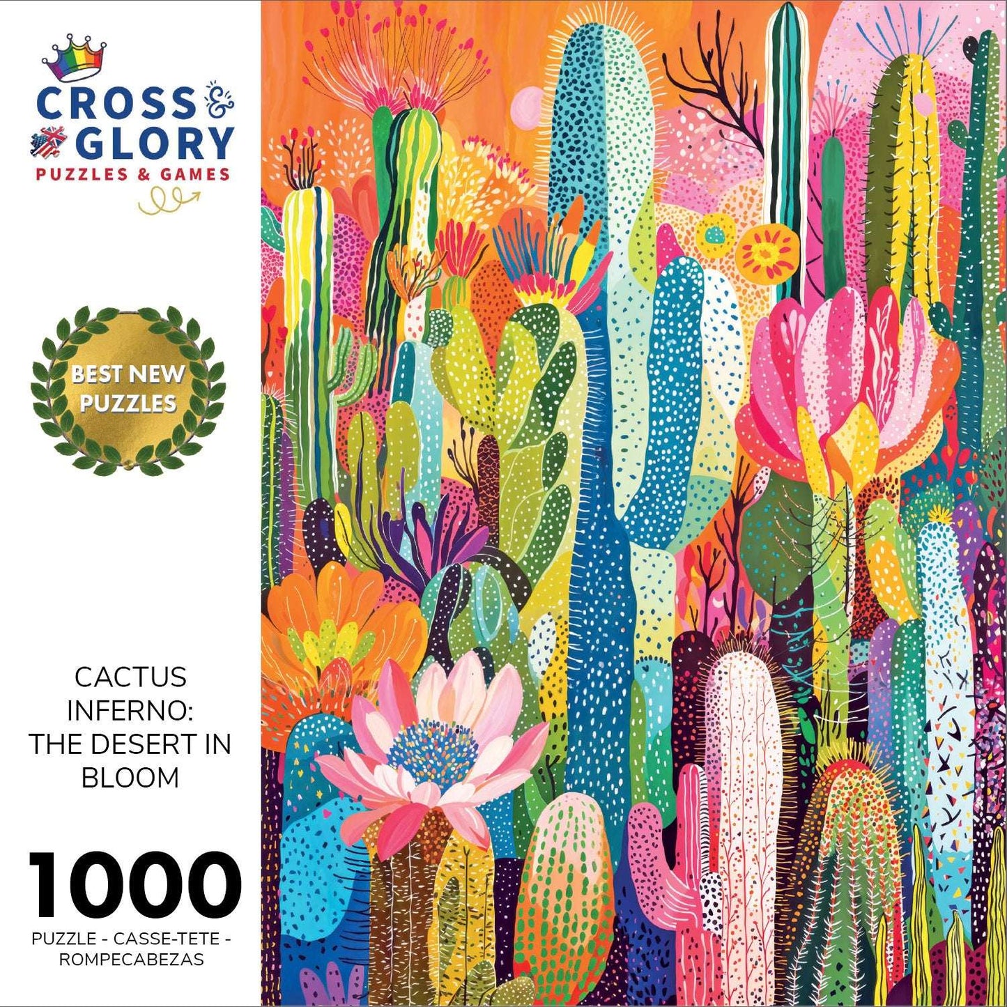 Garden Puzzle – Cactus Inferno: The Desert in Bloom – 1000 Piece Jigsaw Puzzle