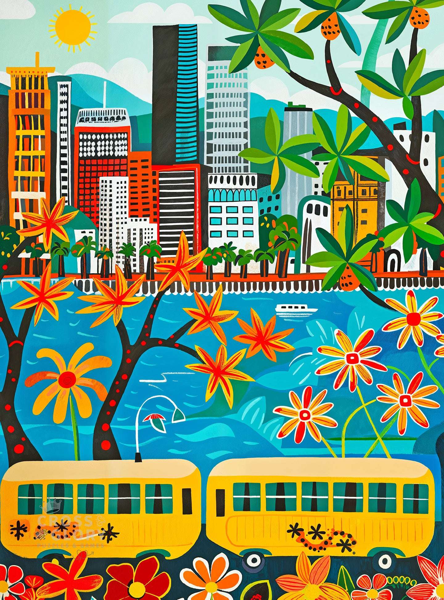 Waikiki Jigsaw Puzzle – Golden Shores of Waikiki – 1000 Piece Jigsaw Puzzle