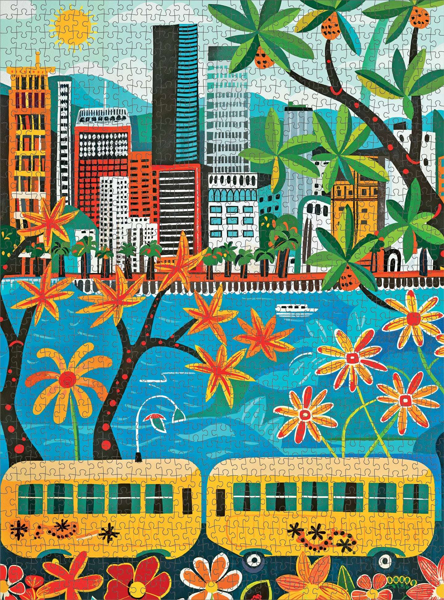 Waikiki Jigsaw Puzzle – Golden Shores of Waikiki – 1000 Piece Jigsaw Puzzle