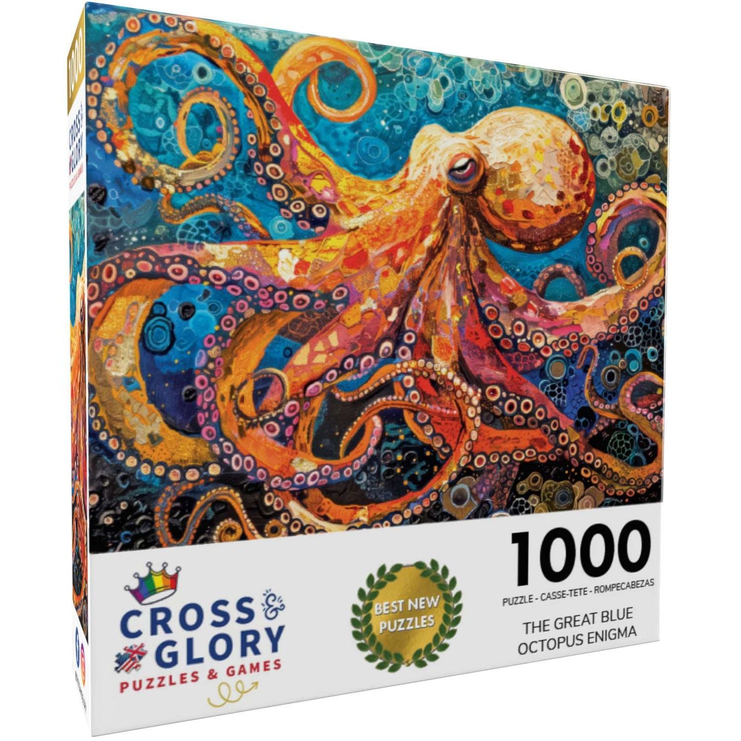 Octopus Puzzle – The Great Blue Octopus Enigma – 1000 Piece Jigsaw Puzzle