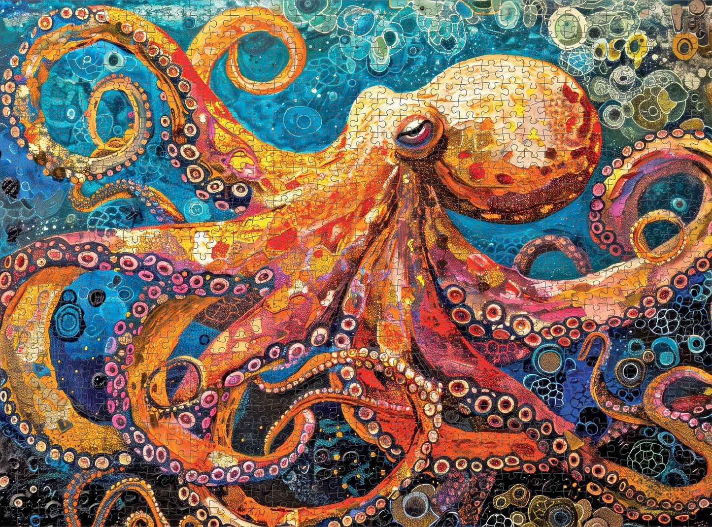 Octopus Puzzle – The Great Blue Octopus Enigma – 1000 Piece Jigsaw Puzzle