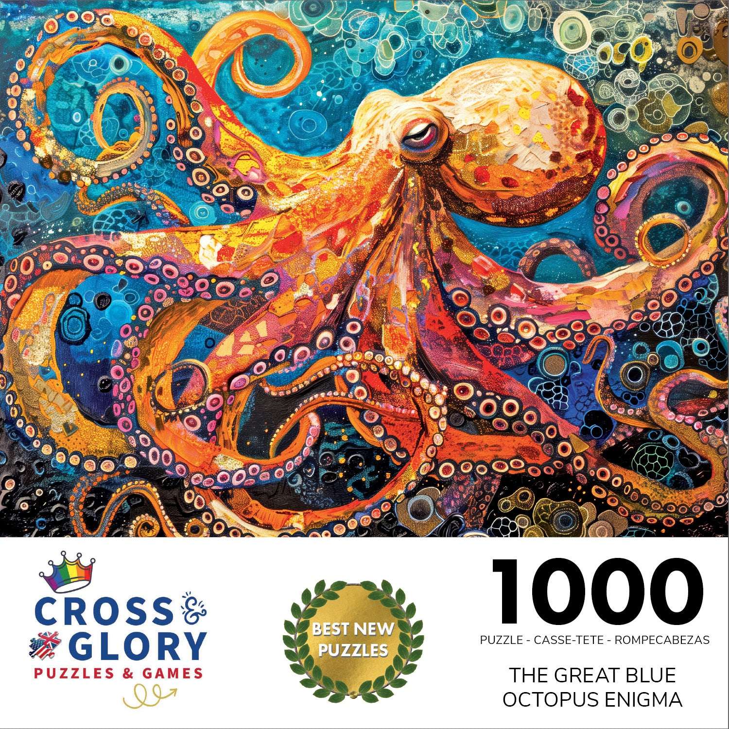 Octopus Puzzle – The Great Blue Octopus Enigma – 1000 Piece Jigsaw Puzzle