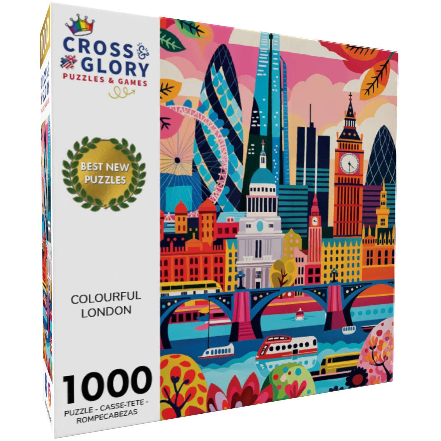 London Jigsaw Puzzle – Colorful London – 1000 Piece Jigsaw Puzzle