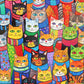Cozy Cats & Colorful Scarves - 1000 Piece Jigsaw Puzzle