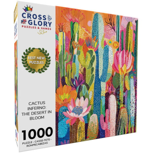 Cactus Inferno: The Desert in Bloom - 1000 Piece Jigsaw Puzzle