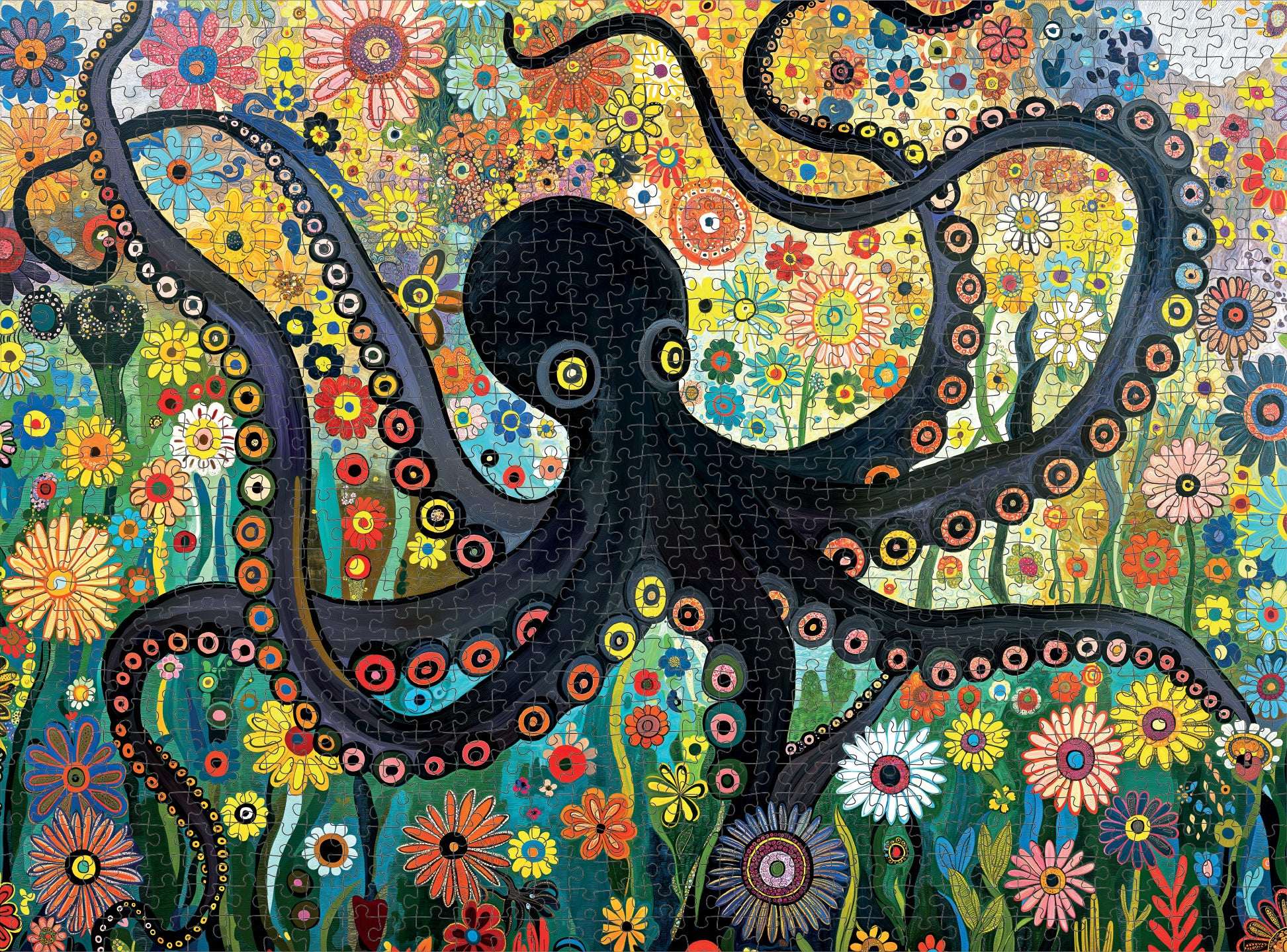 Octopus Puzzle – The Octopus Who Grew Flowers – 1000 Piece Jigsaw Puzzle