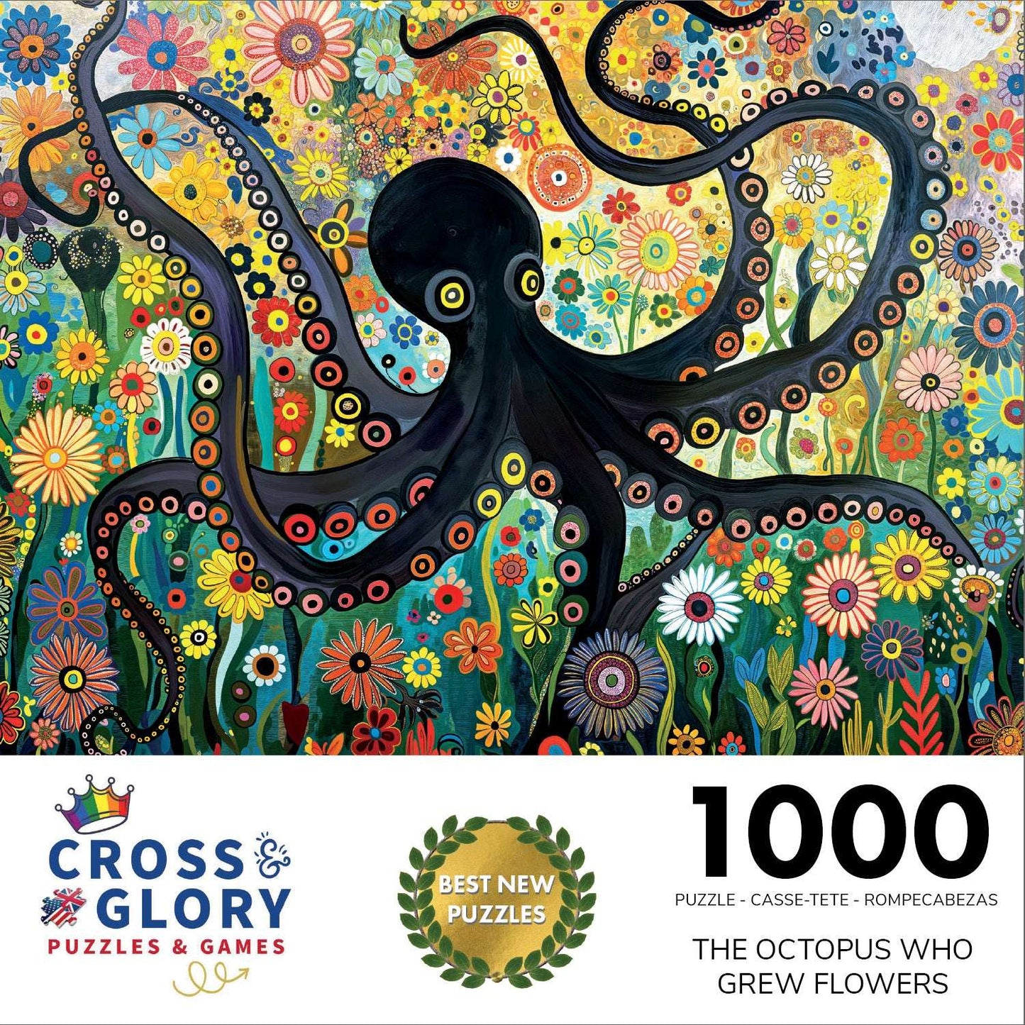Octopus Puzzle – The Octopus Who Grew Flowers – 1000 Piece Jigsaw Puzzle