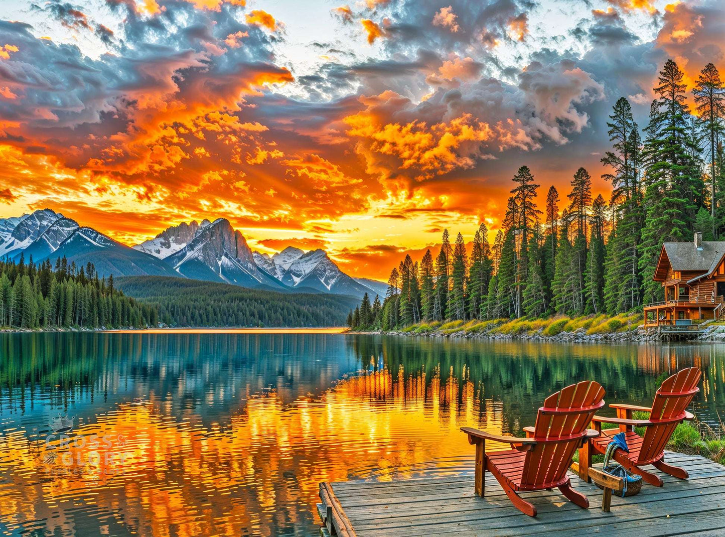 Lake Puzzle – Dockside Reflections – 1000 Piece Jigsaw Puzzle