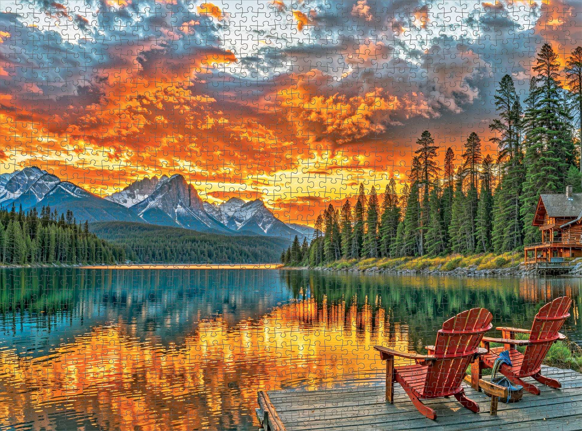 Lake Puzzle – Dockside Reflections – 1000 Piece Jigsaw Puzzle