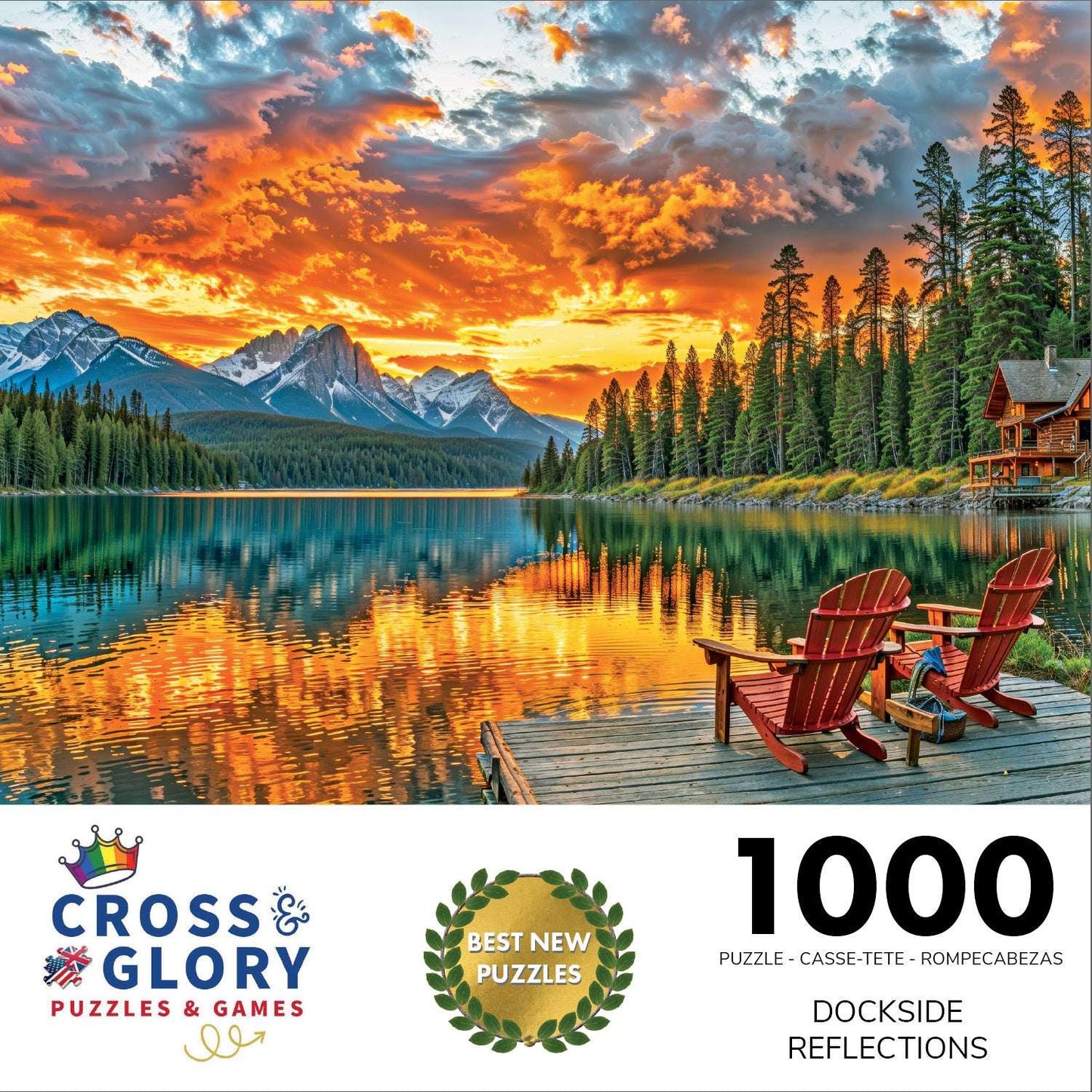 Lake Puzzle – Dockside Reflections – 1000 Piece Jigsaw Puzzle