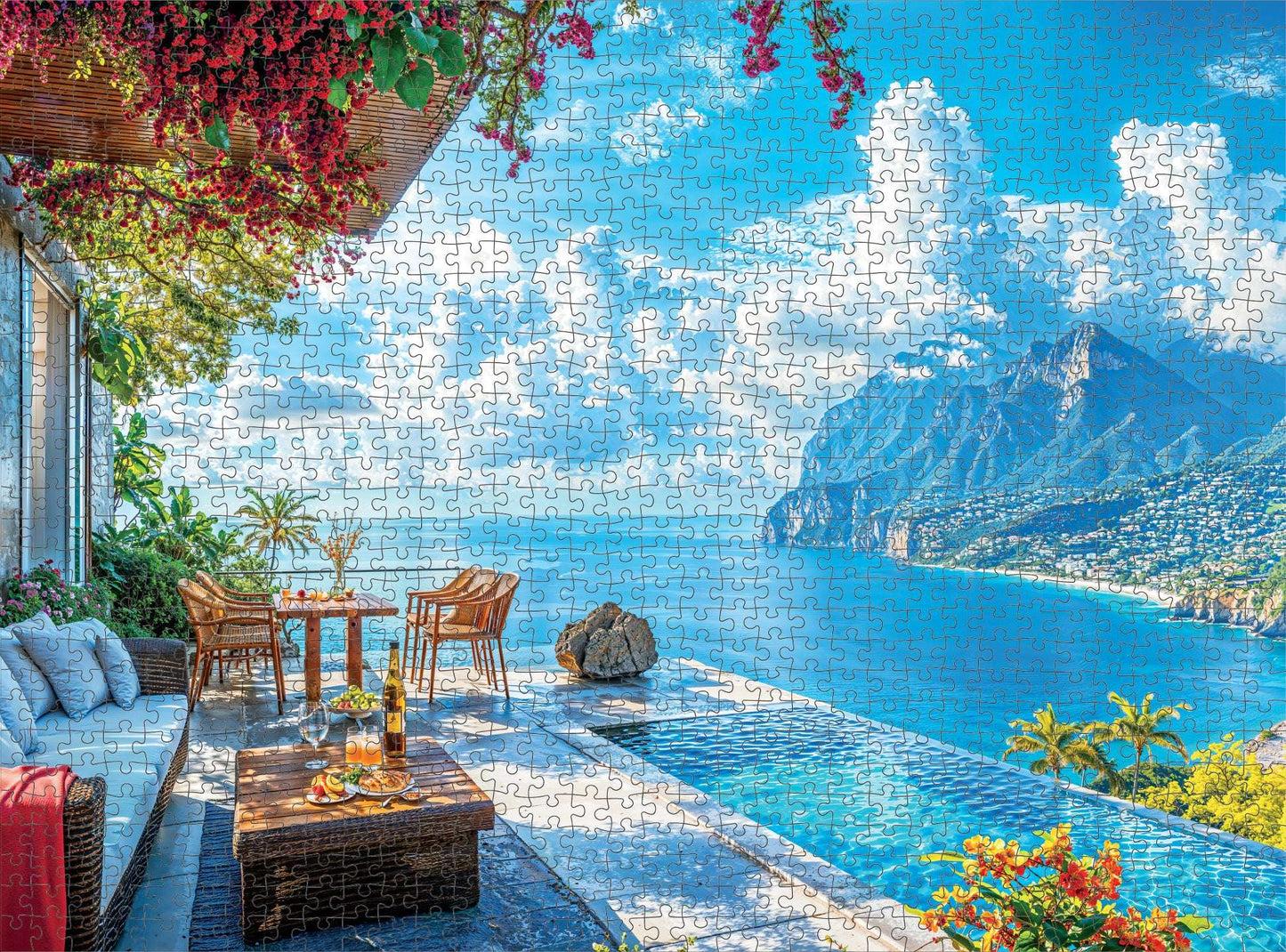 Coastal Puzzle – Patio by The Sea – 1000 Piece Jigsaw Puzzle