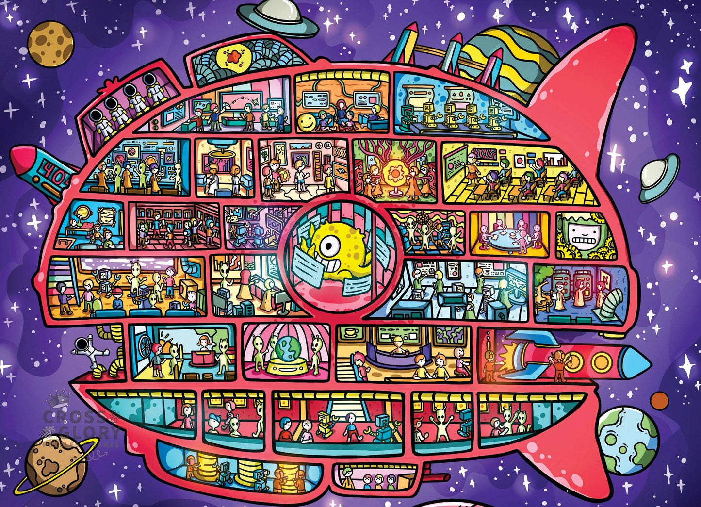 City Jigsaw Puzzle – Galactic Voyage – 1000 Piece Jigsaw Puzzle