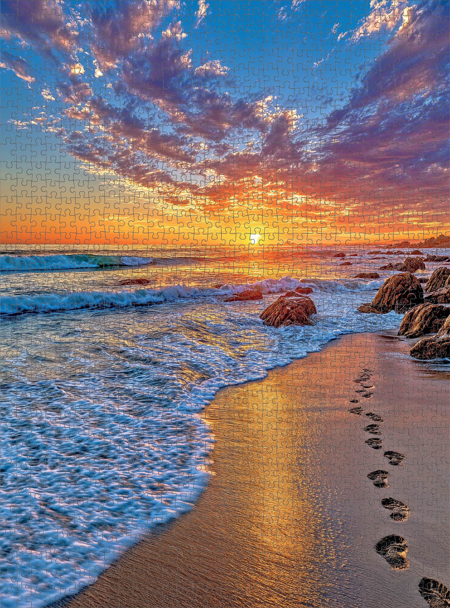Coastal Puzzle – The Tide and the Traveler – 1000 Piece Jigsaw Puzzle