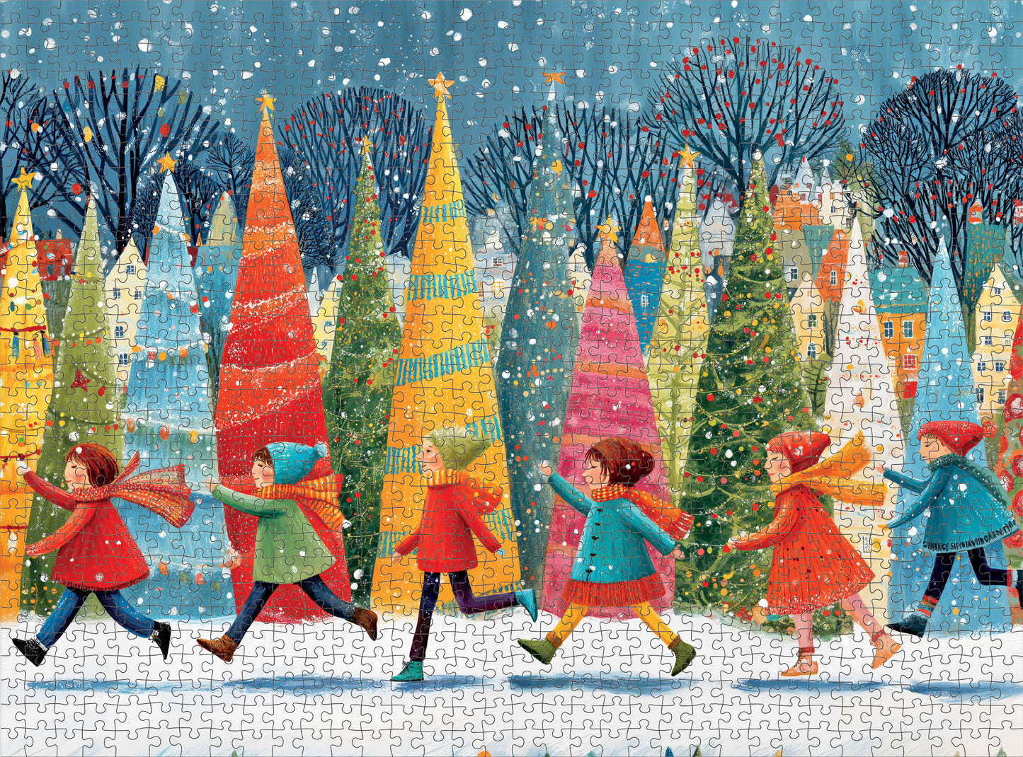Christmas Puzzle – Christmas Day on Snowberry Street – 1000 Piece Jigsaw Puzzle
