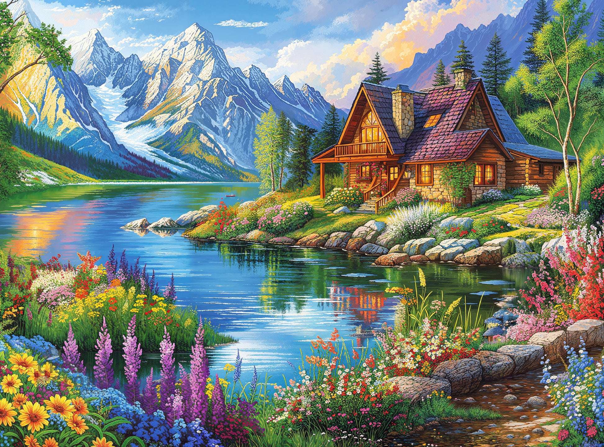 Lake Puzzle – Lakeside Serenity – 1000 Piece Jigsaw Puzzle