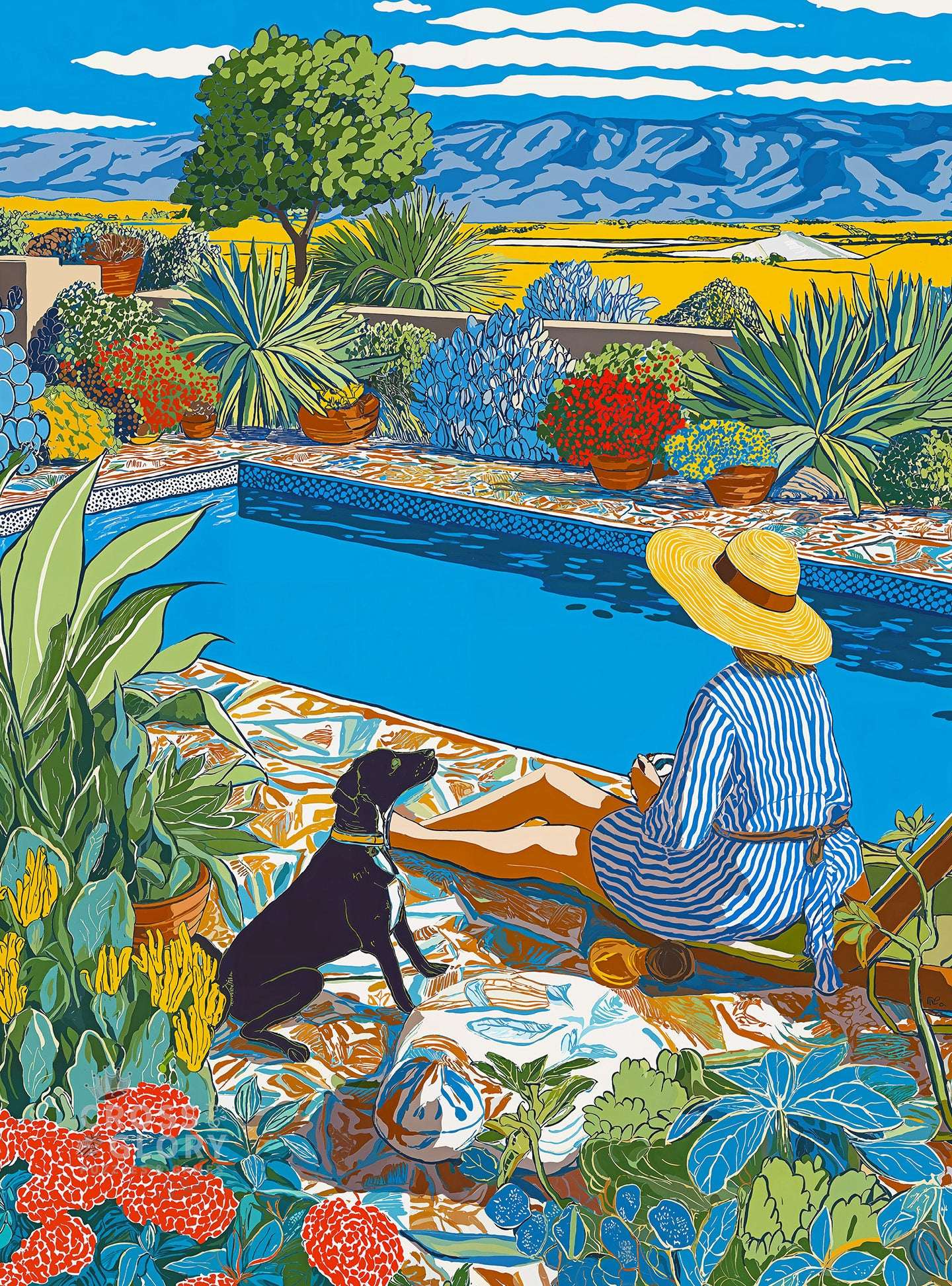 Succulent Puzzle – Desert Poolside Oasis – 1000 Piece Jigsaw Puzzle
