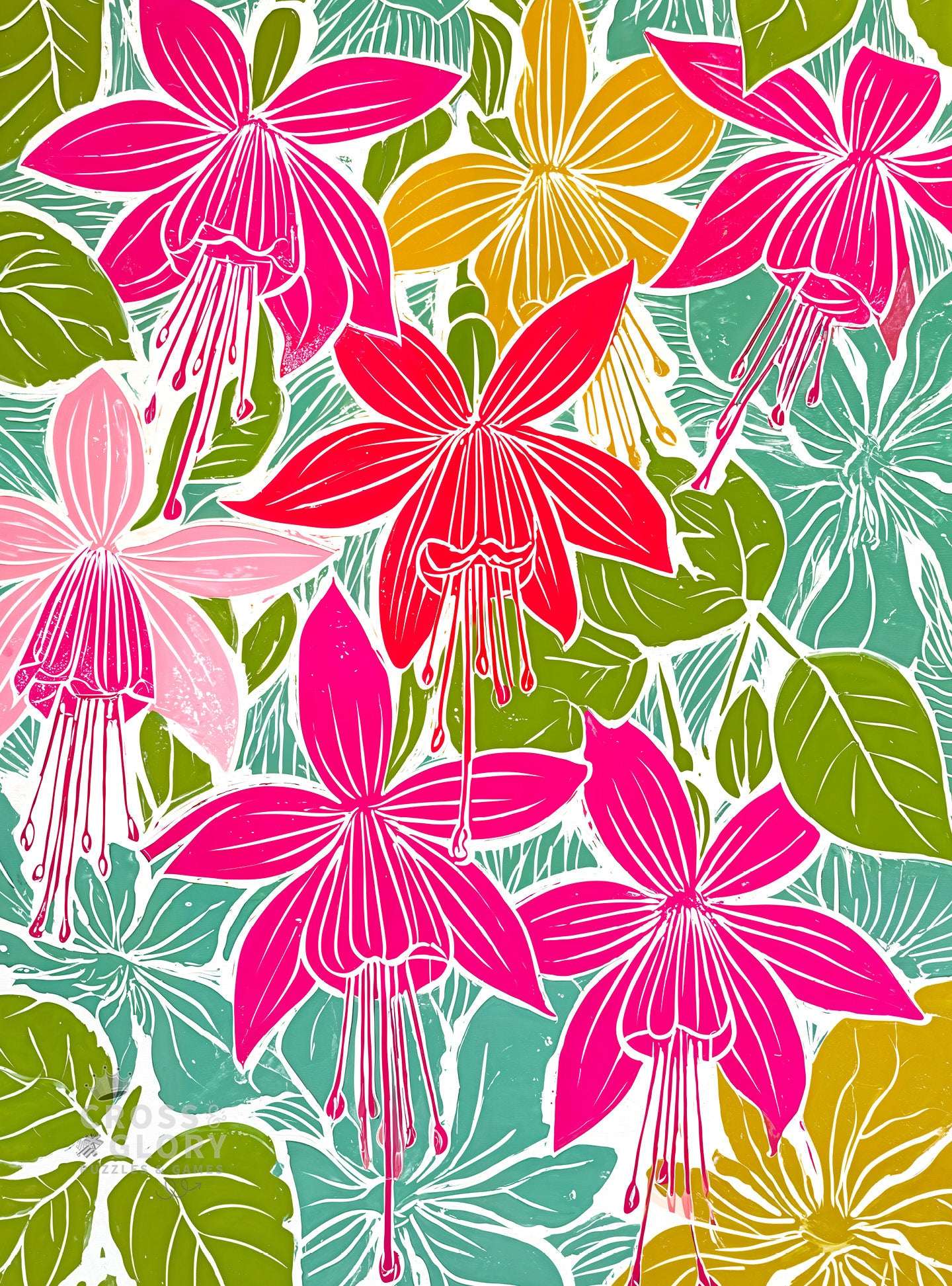 Garden Puzzle – Petals in Print – 1000 Piece Jigsaw Puzzle