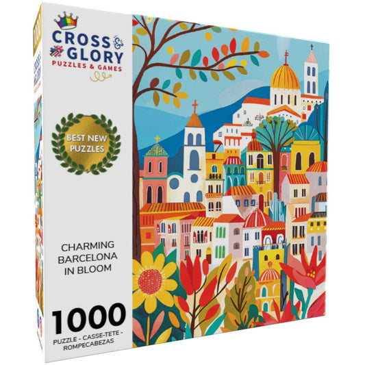 Barcelona Jigsaw Puzzle – Charming Barcelona in Bloom – 1000 Piece Jigsaw Puzzle