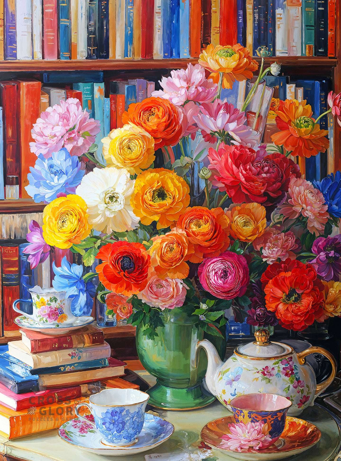 Garden Puzzle – Ranunculus Rendezvous – 1000 Piece Jigsaw Puzzle