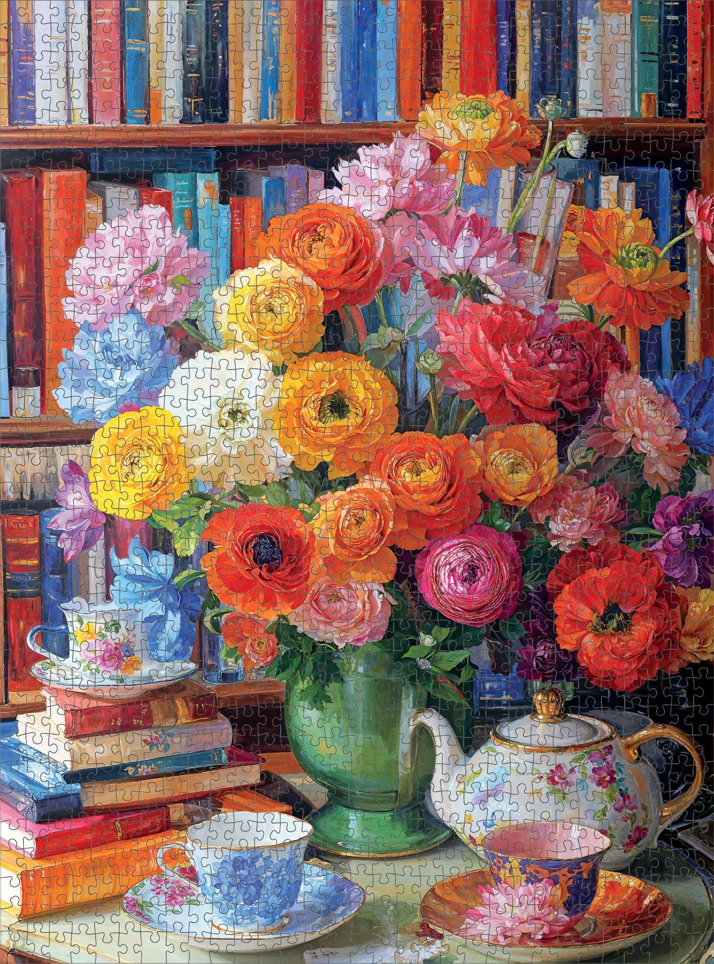 Garden Puzzle – Ranunculus Rendezvous – 1000 Piece Jigsaw Puzzle