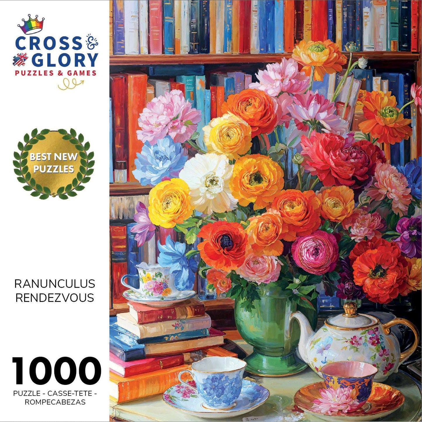 Garden Puzzle – Ranunculus Rendezvous – 1000 Piece Jigsaw Puzzle