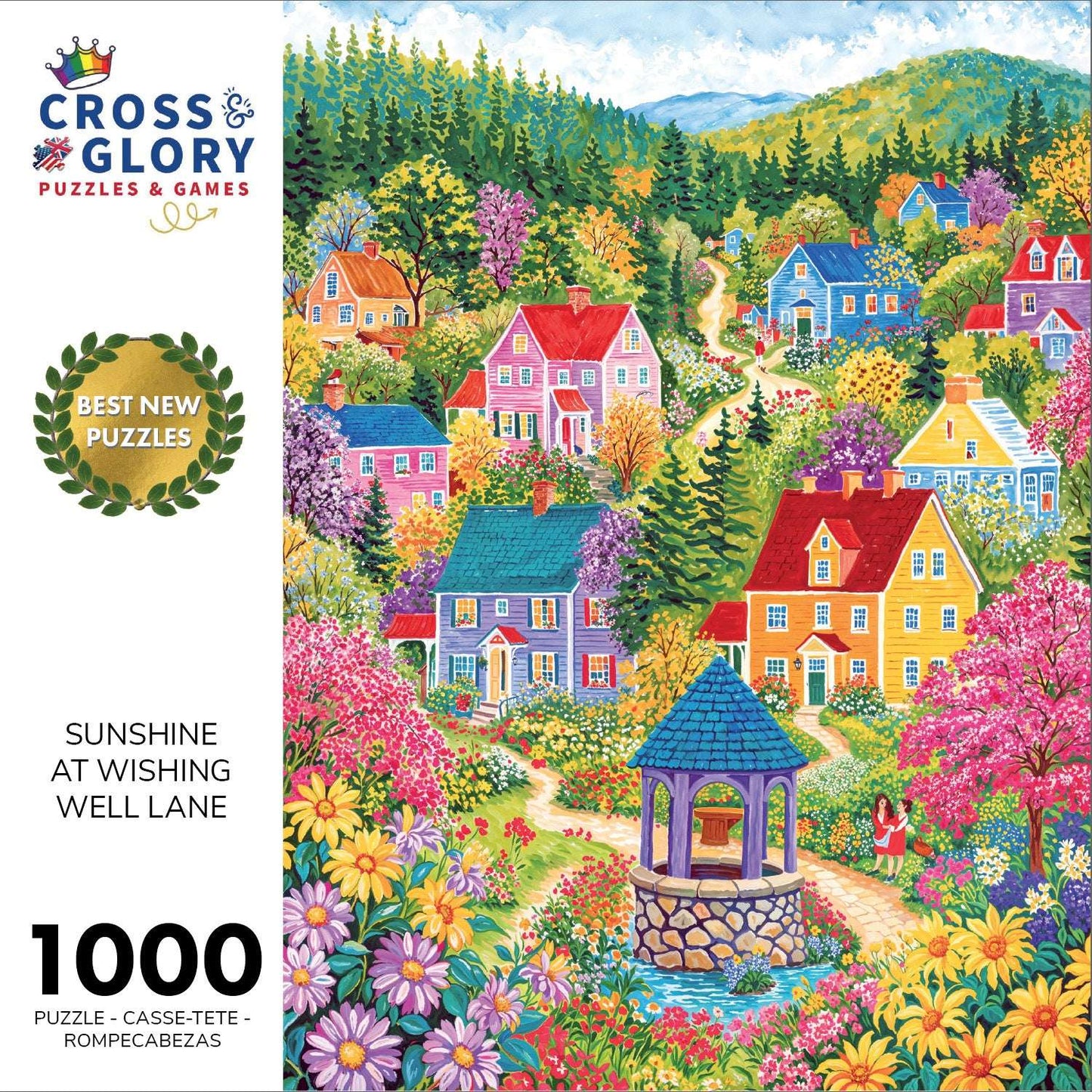 Art Puzzle – Sunshine at Wishing Well Lane – 1000 Piece Jigsaw Puzzle