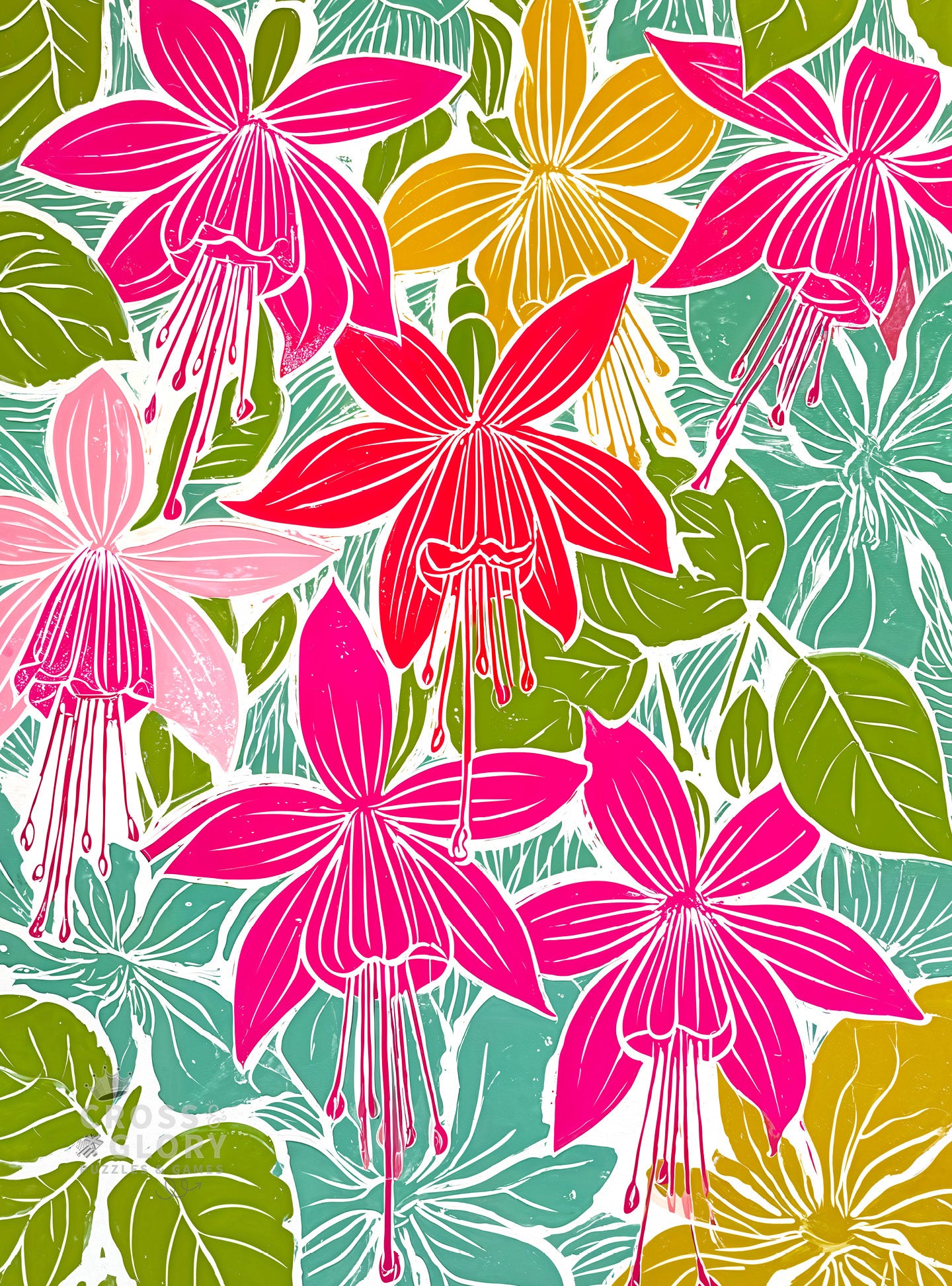 Petals in Print - 1000 Piece Jigsaw Puzzle