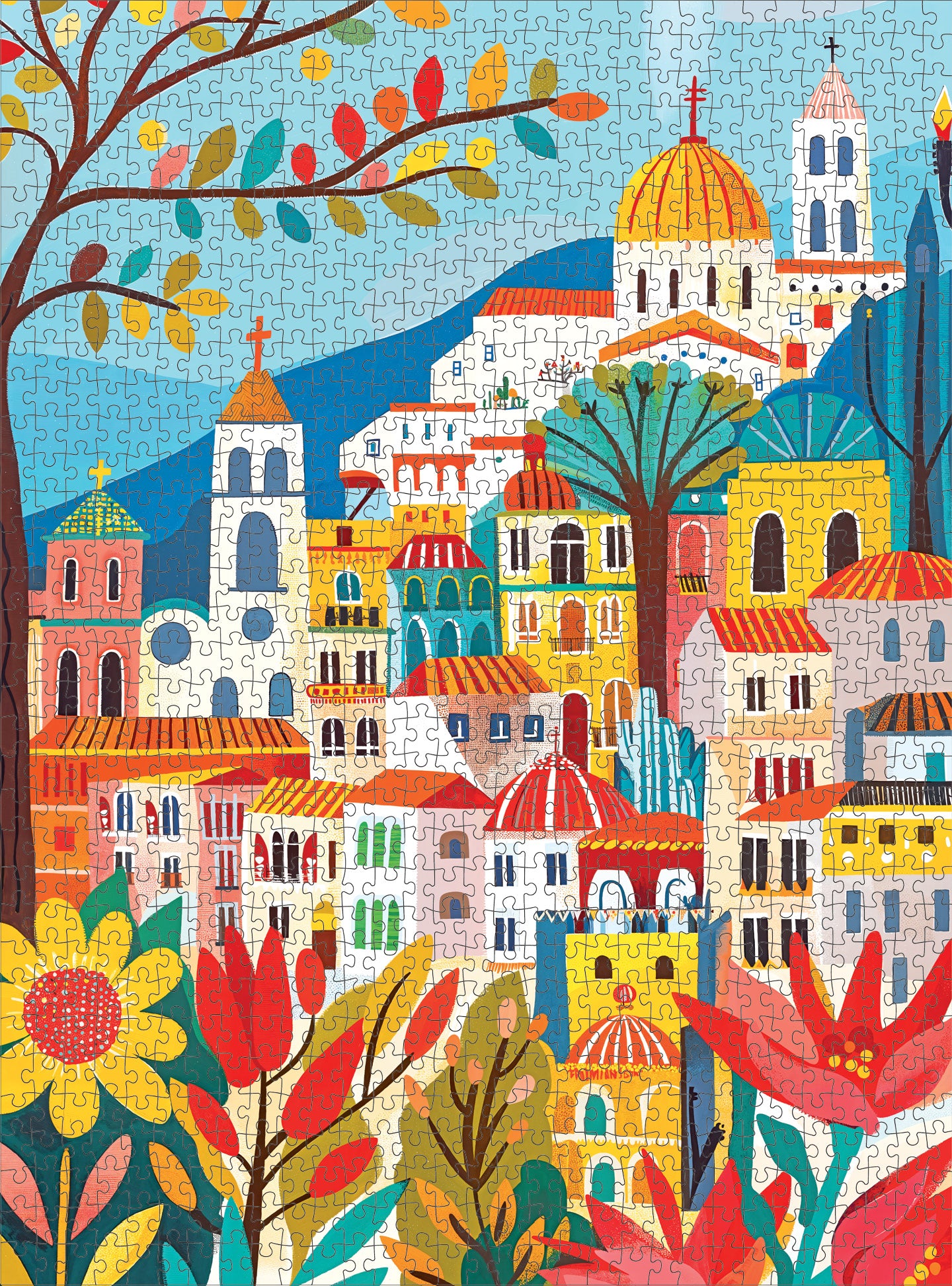 Charming Barcelona in Bloom - 1000 Piece Jigsaw Puzzle