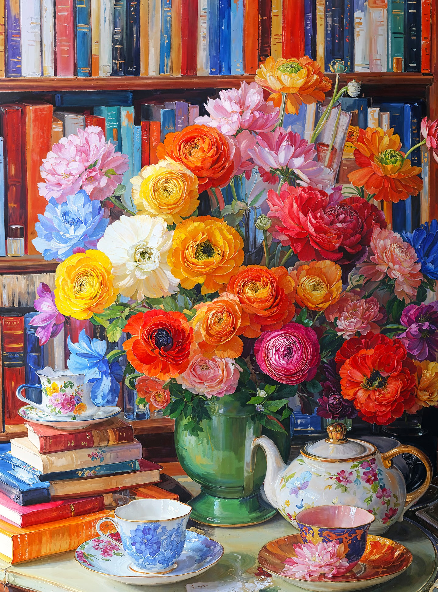 Ranunculus Rendezvous - 1000 Piece Jigsaw Puzzle