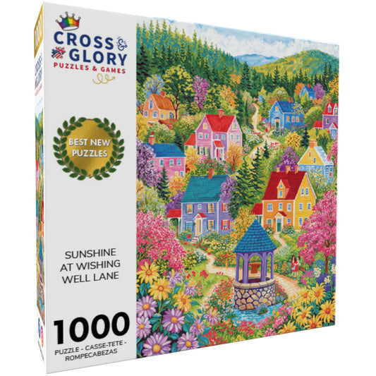 Sunshine at Wishing Well Lane - 1000 Piece Jigsaw Puzzle