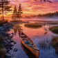 Lake Puzzle – Dawn Over Silent Waters – 1000 Piece Jigsaw Puzzle showing the assembled puzzle pieces