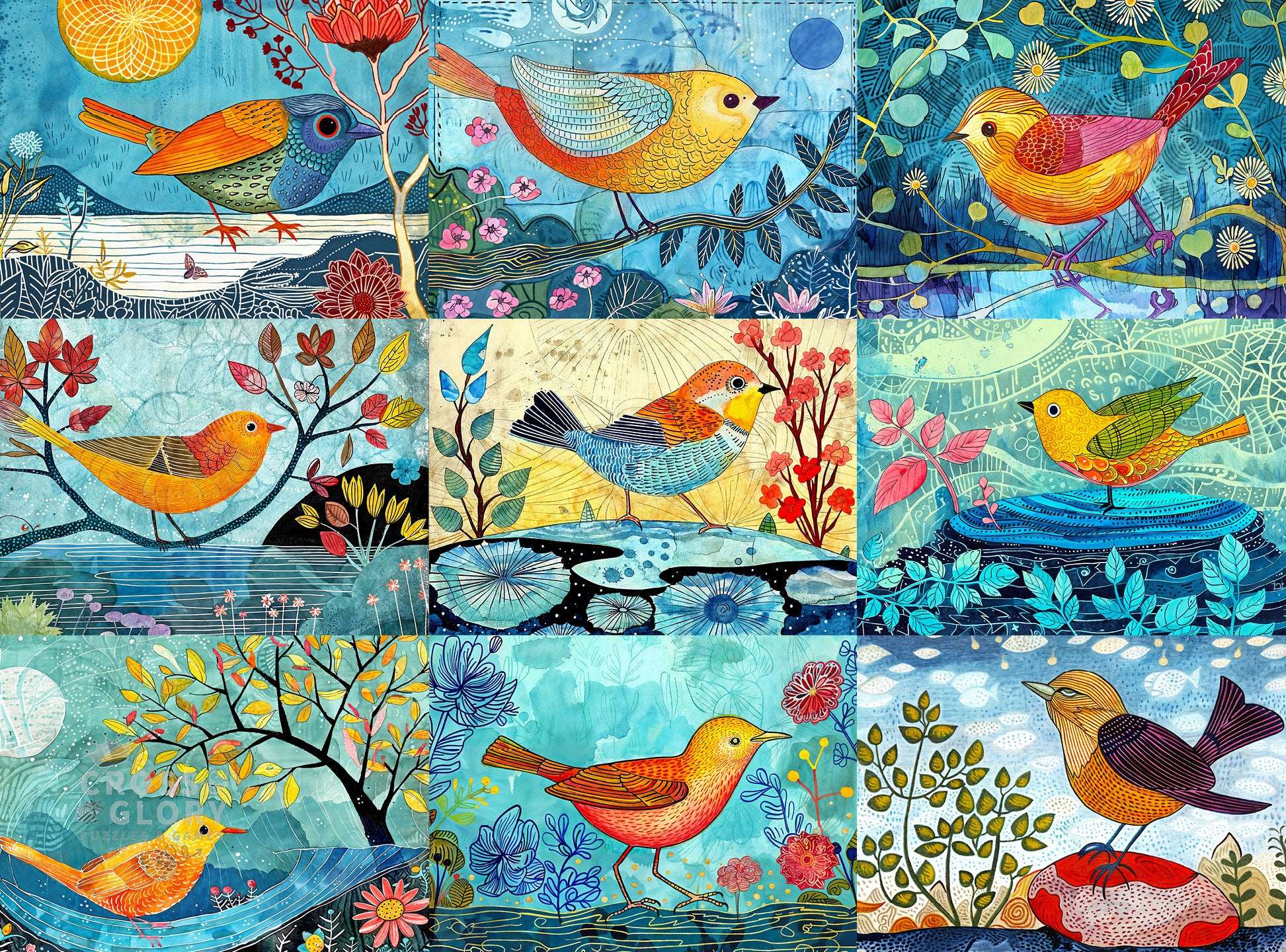 Bird Puzzle – Birds of a Feather – 1000 Piece Jigsaw Puzzle