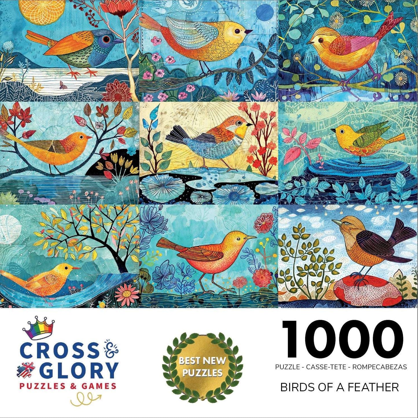 Bird Puzzle – Birds of a Feather – 1000 Piece Jigsaw Puzzle
