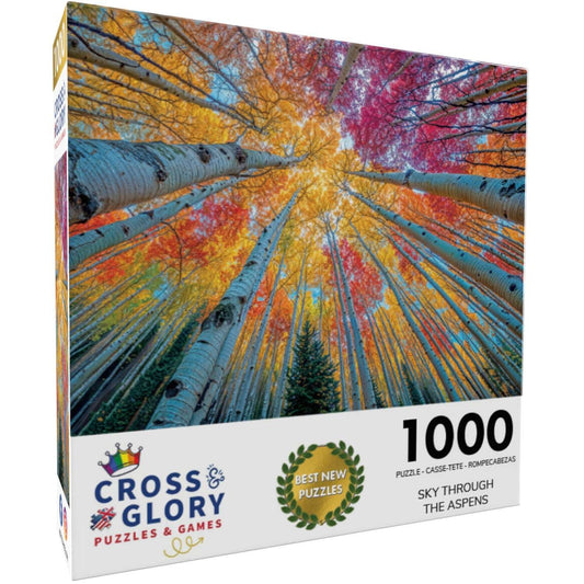Mountain Puzzle – Sky Through The Aspens – 1000 Piece Jigsaw Puzzle
