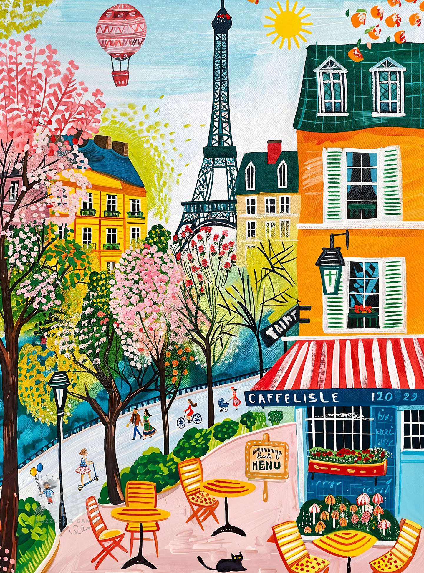 City Jigsaw Puzzle – Morning at Café Lisle – 1000 Piece Jigsaw Puzzle