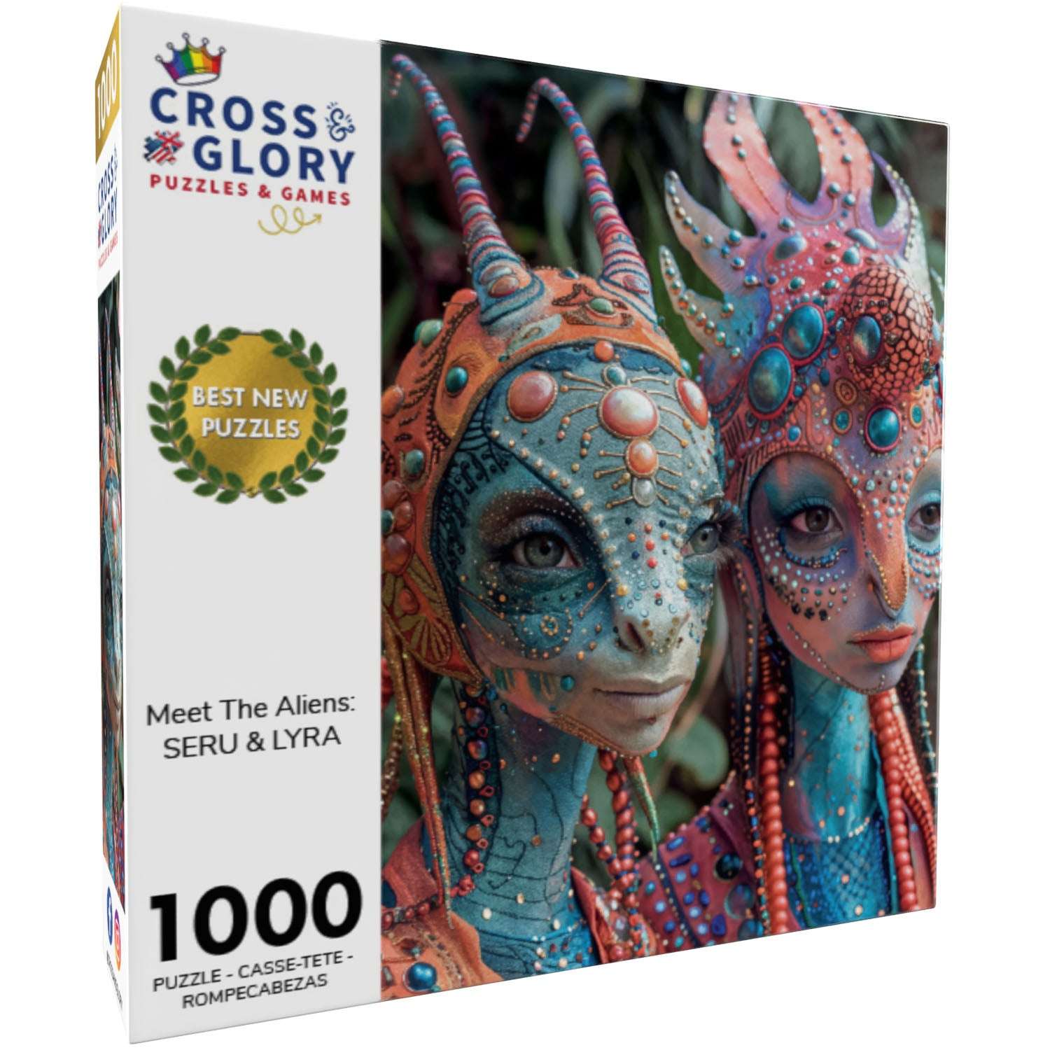 Alien Puzzle – Meet The Aliens: Seru & Lyra – 1000 Piece Jigsaw Puzzle
