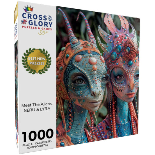 Alien Puzzle – Meet The Aliens: Seru & Lyra – 1000 Piece Jigsaw Puzzle