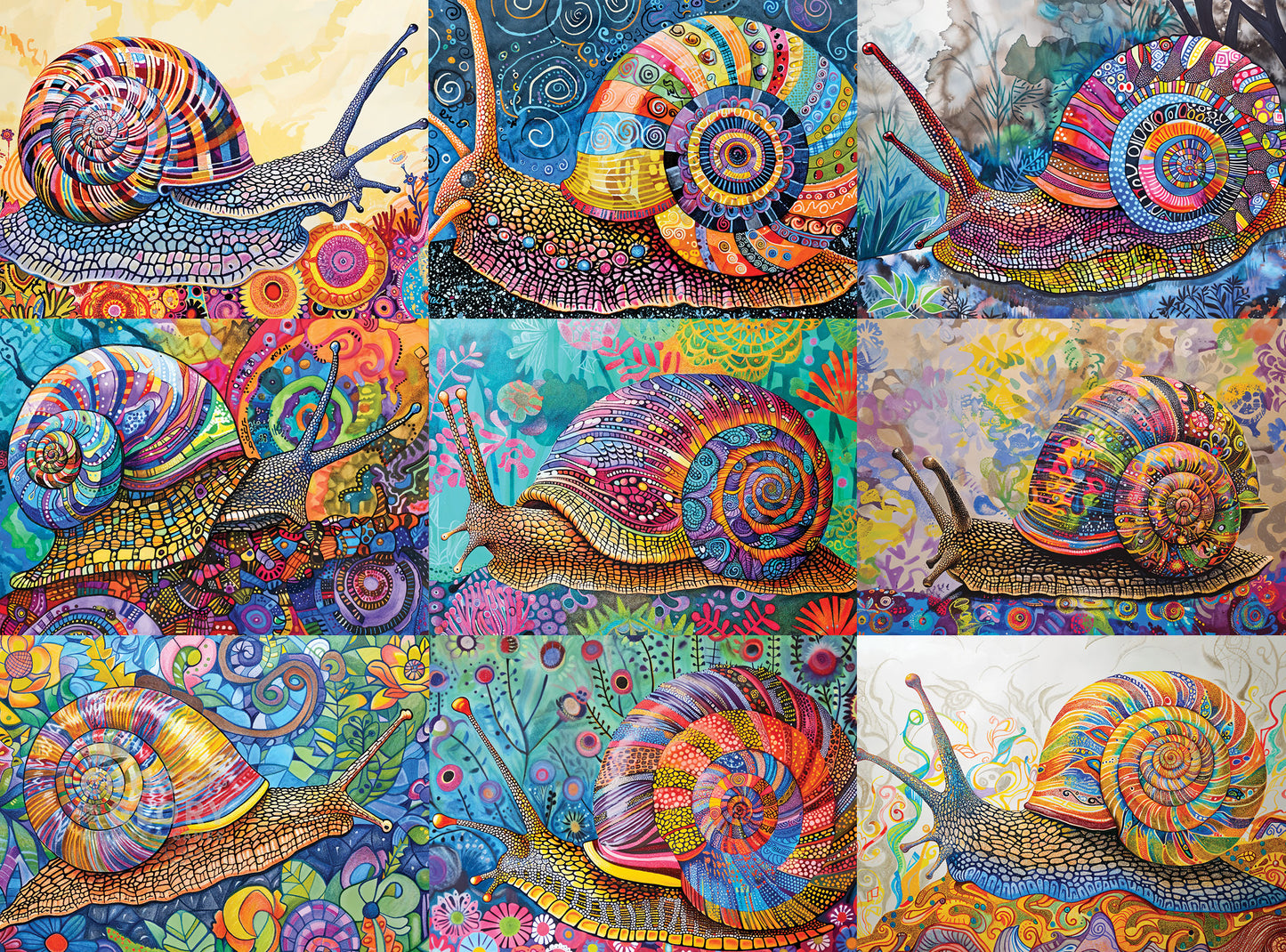 The Snail Parade - 1000 Piece Jigsaw Puzzle