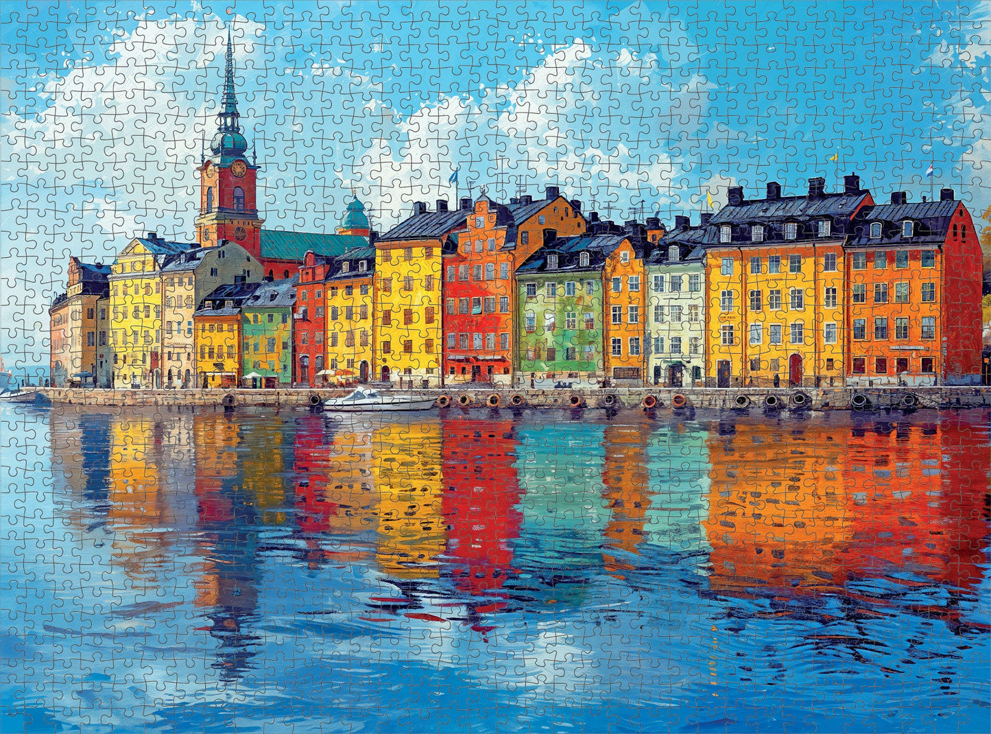 The Harbor That Remembered Color - 1000 Piece Jigsaw Puzzle