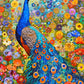 Peacock Noir - 1000 Piece Jigsaw Puzzle