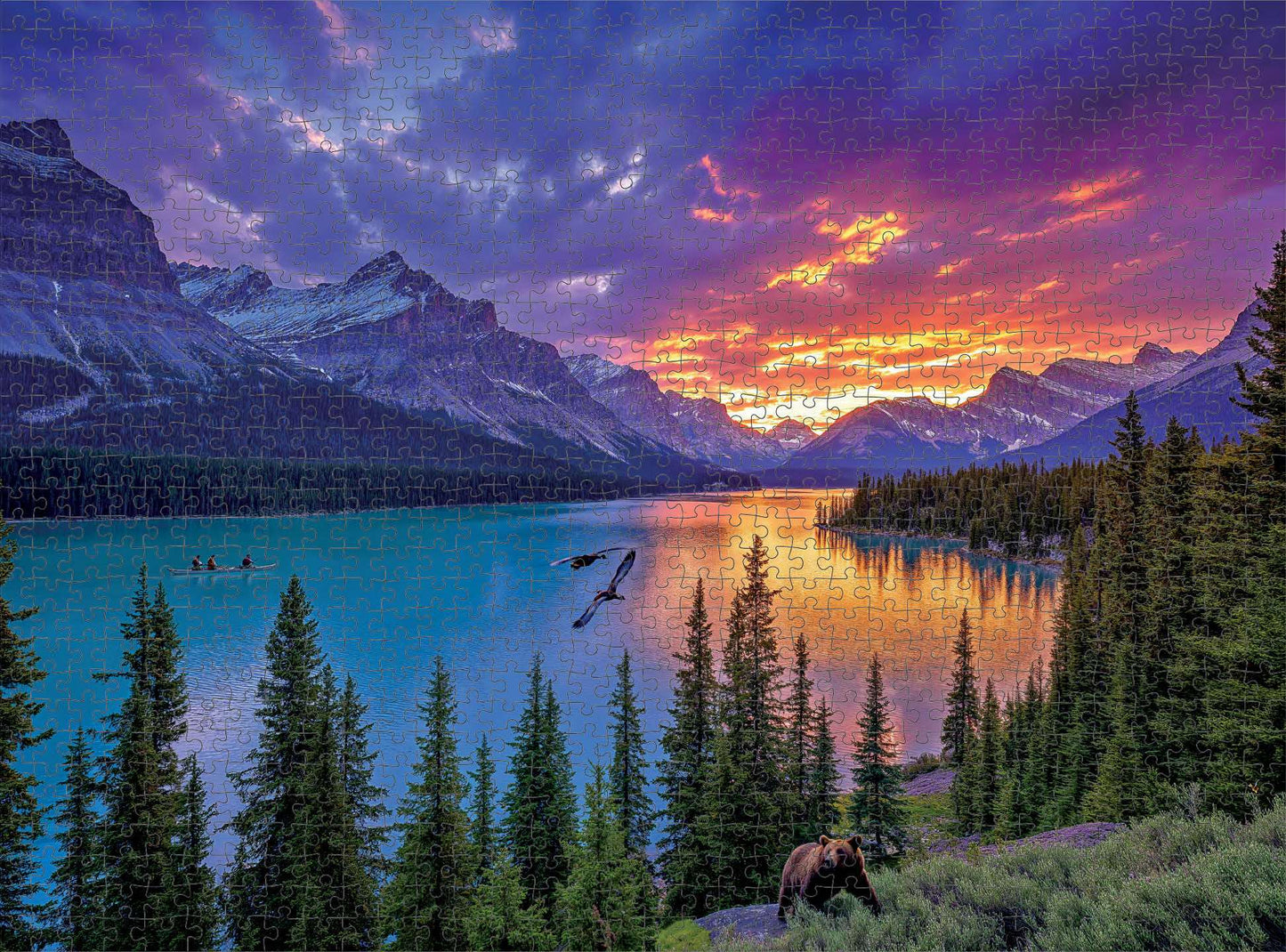 Mountain Puzzle – The Last Light of the Rockies – 1000 Piece Jigsaw Puzzle
