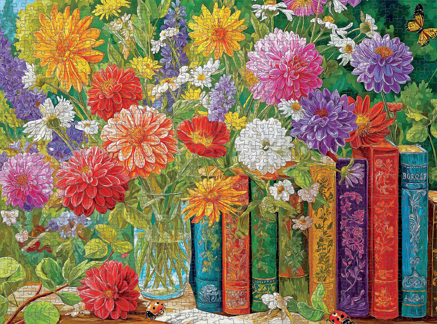 Petals Between the Pages - 1000 Piece Jigsaw Puzzle