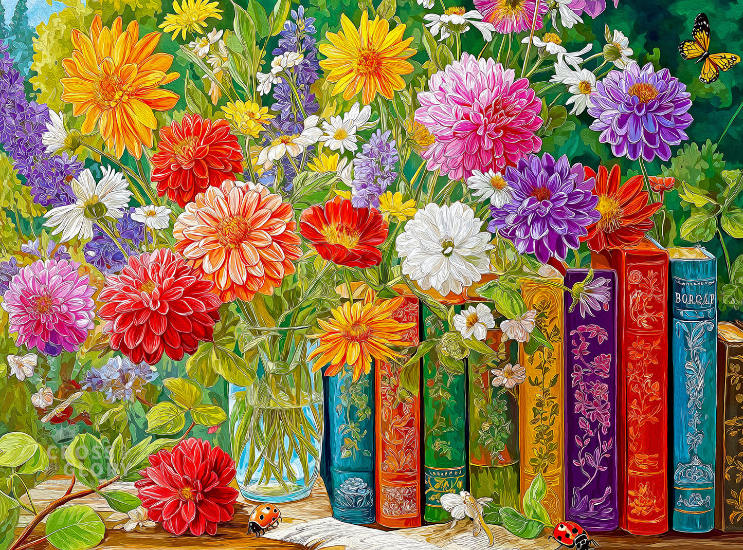 Petals Between the Pages - 1000 Piece Jigsaw Puzzle
