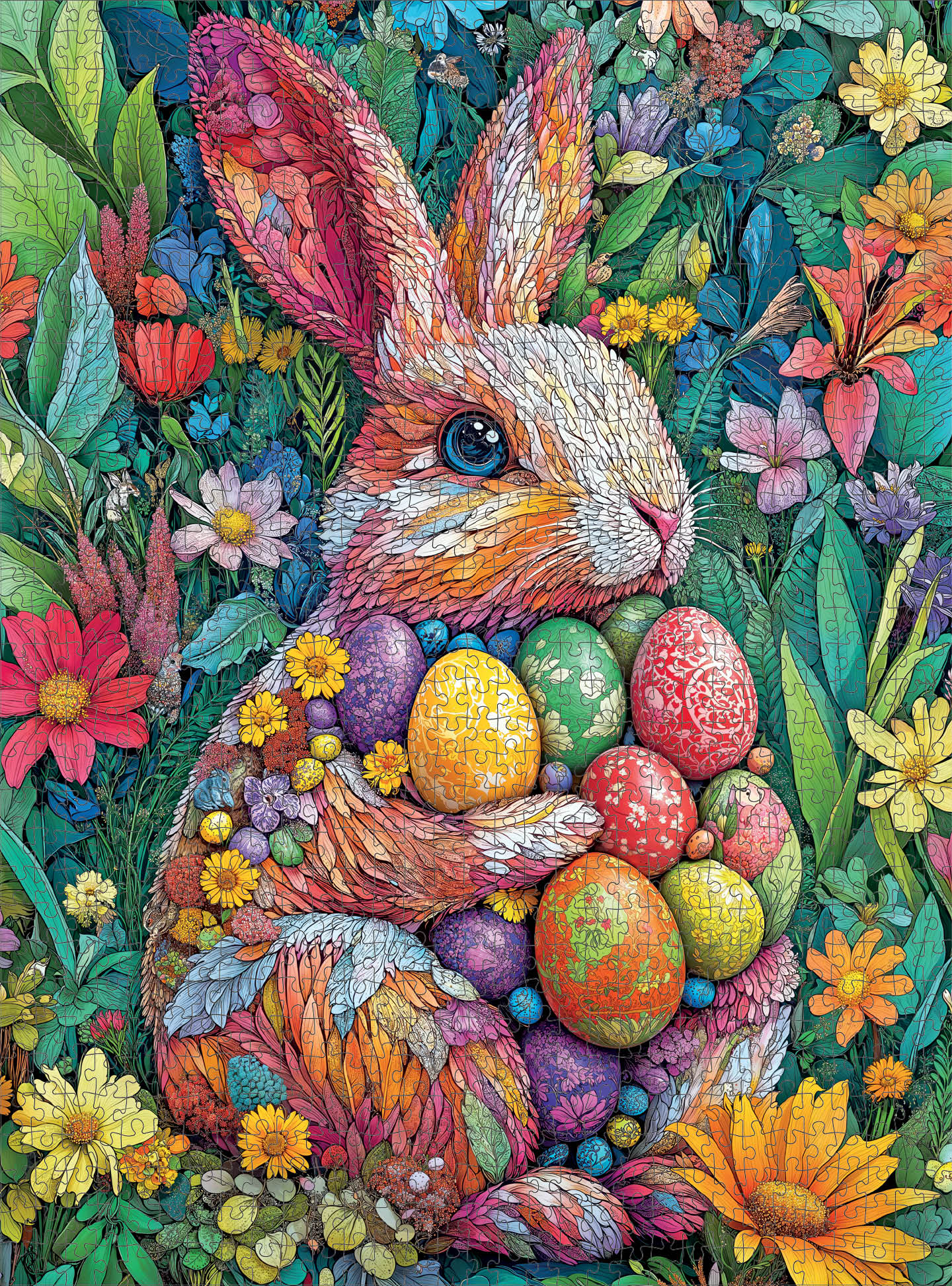 The Easter Garden Bunny - 1000 Piece Jigsaw Puzzle