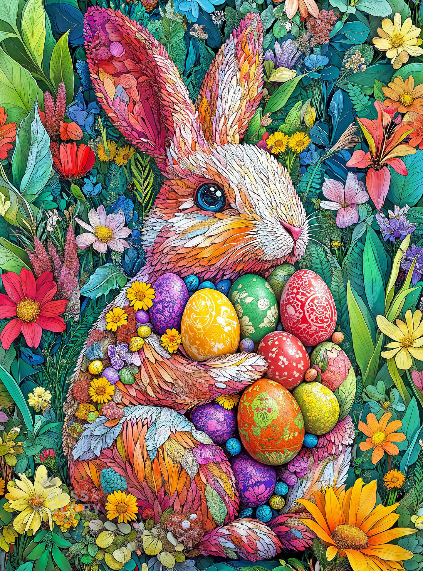 The Easter Garden Bunny - 1000 Piece Jigsaw Puzzle