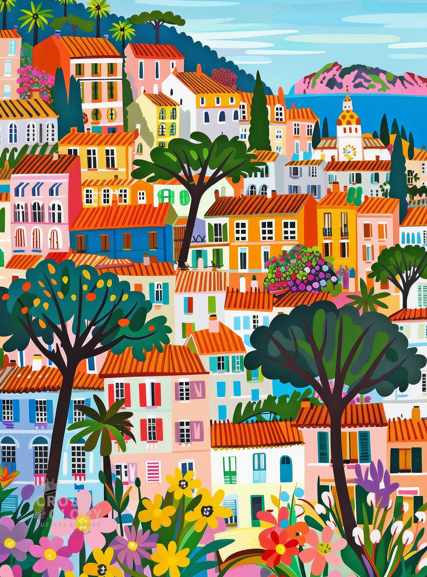 A Bright Day in Cannes - 1000 Piece Jigsaw Puzzle